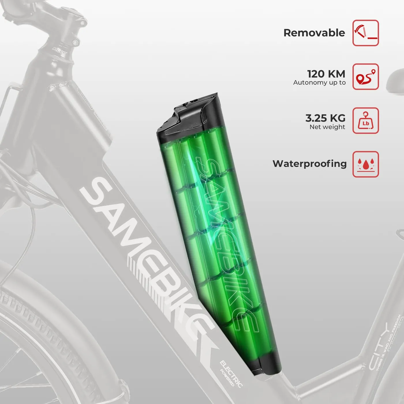 SAMEBIKE Pedelec City-Bike – foto 3